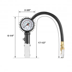 102032 Straight Chuck 2 ″ Dial Wheel Inflator Gage Tyre Pressure Gauge