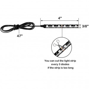 101208 12V 6 LED Amber Light Bar Strip for Motorcycle Turn Signal Backup ປ້າຍທະບຽນລົດ