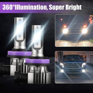 101228W H11 Super Bright Xenon White LED Mistlampen Mistlampen ferfangen