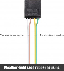 102083B Conector de fiação plana de 4 vias bitola 18 4 pinos chicote de fios de luz de reboque