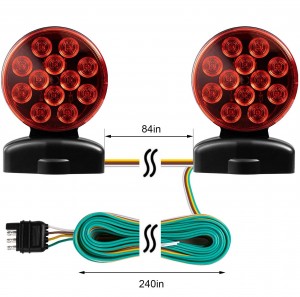 101018W 12V LED Magnetic Towing Light Kit ho an'ny Boat Trailer RV Truck