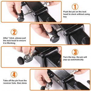 Reasonable price 5/8″ Steel Trailer Coupler Pin Lock with 2 Keys (YH9005)