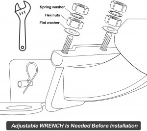 102055 Cross Clamp Anti-Rattle Stabilizer Hitch Tightener For 2-1/2 Inch Hitches