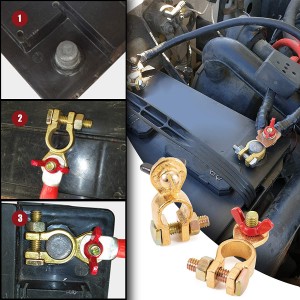 102065 Izitshixo zeBattery 12V/24V Iziqhagamshelo zeBrass Clamp