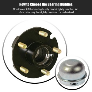 102085 1.78 Inch Bearing Protectors with Protective Bras for Trailer Boat