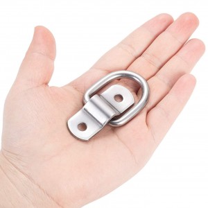 102074S 1/4″ Stainless Steel Trailer Tie Down Hooks D Ring Tie Down Anchors With Screws