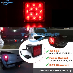 101005A LED Trailer Hitch Cover Brake Light Fit 2 "ûntfanger