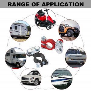 10325 Lead Battery Terminals Color Coded Set Top Post Connectors Clamps