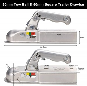 11602U 50mm لىق يۈك ساندۇقى قوشۇش ماشىنىسى Hitch Tow ئېغىر تىپتىكى پولات-تۆمۈر