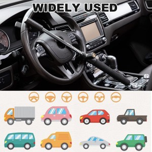 10336 Heavy Duty Emergency Breaker Steering Wheel Lock With 3 Keys