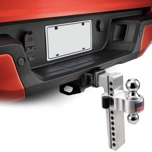 10408 10 Inch Aluminum Trailer Hitch Ball Mount With Stainless Locks