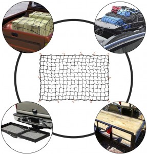 102039 Bungee Cargo Net 4x6Ft Truck Bed Net With 4 Inch x 4 Inch Mesh