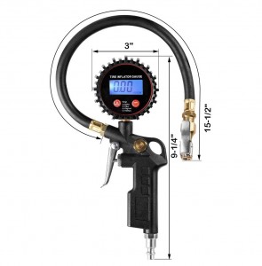 102027 Digital Tire Inflator Pressure Gauge LED Display Tyre Deflator Gage