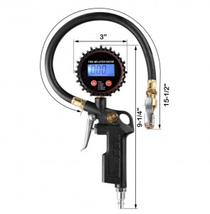 102027 Digital Tire Inflator Pressure Gauge LED Display Tire Deflator Gage