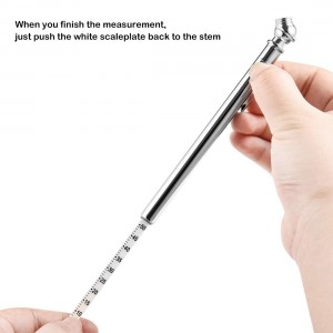 102020 Stainless Stem Pencil Tire Pressure Gauge Air Gage With Pocket Clip Tyre Checker