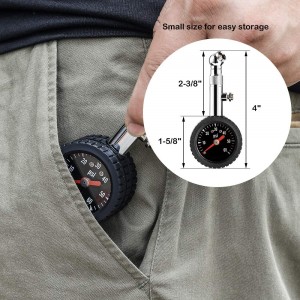 102018 Accurate Mechanical Air Gage Brass Stem Tire Pressure Gauge