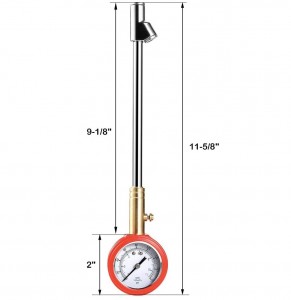 102019 Dual Head Genau mechanesch Pneuen Drock Jauge Rad Service Checker