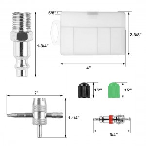 102032 Straight Chuck 2″ Dial Wheel Inflator Gage Tire Pressure Gauge