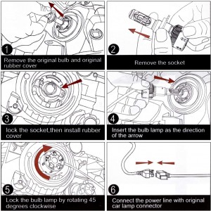 101219 H4 9003 HB2 Uzun Şüa Aşağı Şüa Motosikl LED Fara Lampası