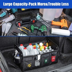 (X)CCLXXXIX Car truncus Organizer Collapsible Cargo truncus Repono Organizer Cum IV Compartments