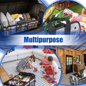 102090F Camouflage Car Trunk Organizer Storage Organizer with 6 Compartments for Car SUV Truck