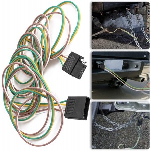 102083C 25FT 4 Pin Trailer Light Wire Harness Extension Wiring Connector For Truck RV