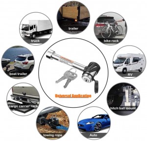 Reasonable price 5/8″ Steel Trailer Coupler Pin Lock with 2 Keys (YH9005)