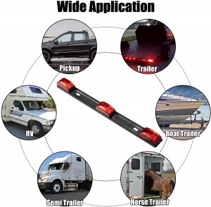 101222 12V i-LED yeTrailer eKhanyayo iBha yokuKhanya Umsila UkuKhanya iBha yokungenaManzi iBha eBomvu isibane seTrailer yeLori