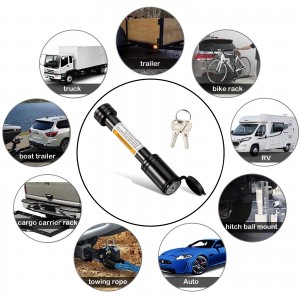 7007 Trailer Hitch Lock Black Hitch Pin Lock dengan Diameter 5/8 Inci