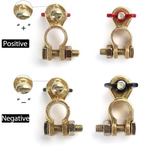 102065 Battery Terminals 12V/24V Solid Brass Clamps Connectors