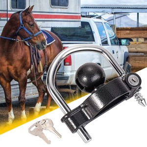 11600BU Kaumaha ʻAihue ʻEleʻele Universal Trailer Hitch Tow Ball Coupler Security Kit