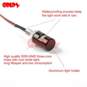 101201 12V Led Waterproof Daim Ntawv Tso Cai Phaj Lub Teeb Tag Ntsia Hlau Ntsia Hlau Teeb rau Tsheb Tsav Tsheb