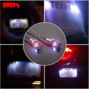 101201 12V Led Waterproof License Plate Light Tag Screw Bolt Lampu pikeun Mobil Motor