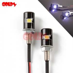 101201 12V Led Waterproof License Plate Light Tag Screw Bolt Lamp ya njinga yamoto