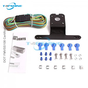 101002 12V Low Profile Rectangular Submersible LED Trailer Tail Lights kit  for Trailer Truck Boat